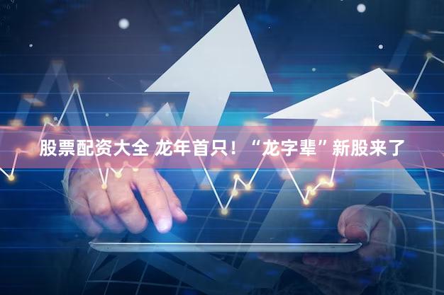 股票配资大全 龙年首只!“龙字辈”新股来了
