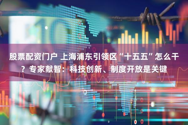 股票配资门户 上海浦东引领区“十五五”怎么干？专家献智：科技创新、制度开放是关键