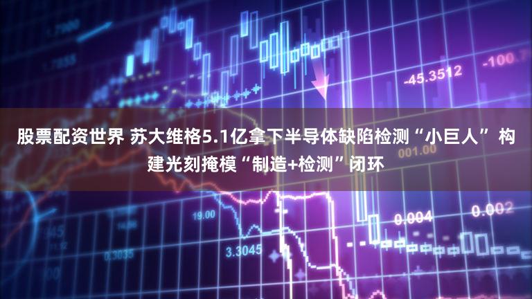股票配资世界 苏大维格5.1亿拿下半导体缺陷检测“小巨人” 构建光刻掩模“制造+检测”闭环